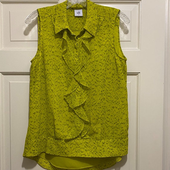 CAbi Lime Ruffle Blouse - Picture 2 of 5